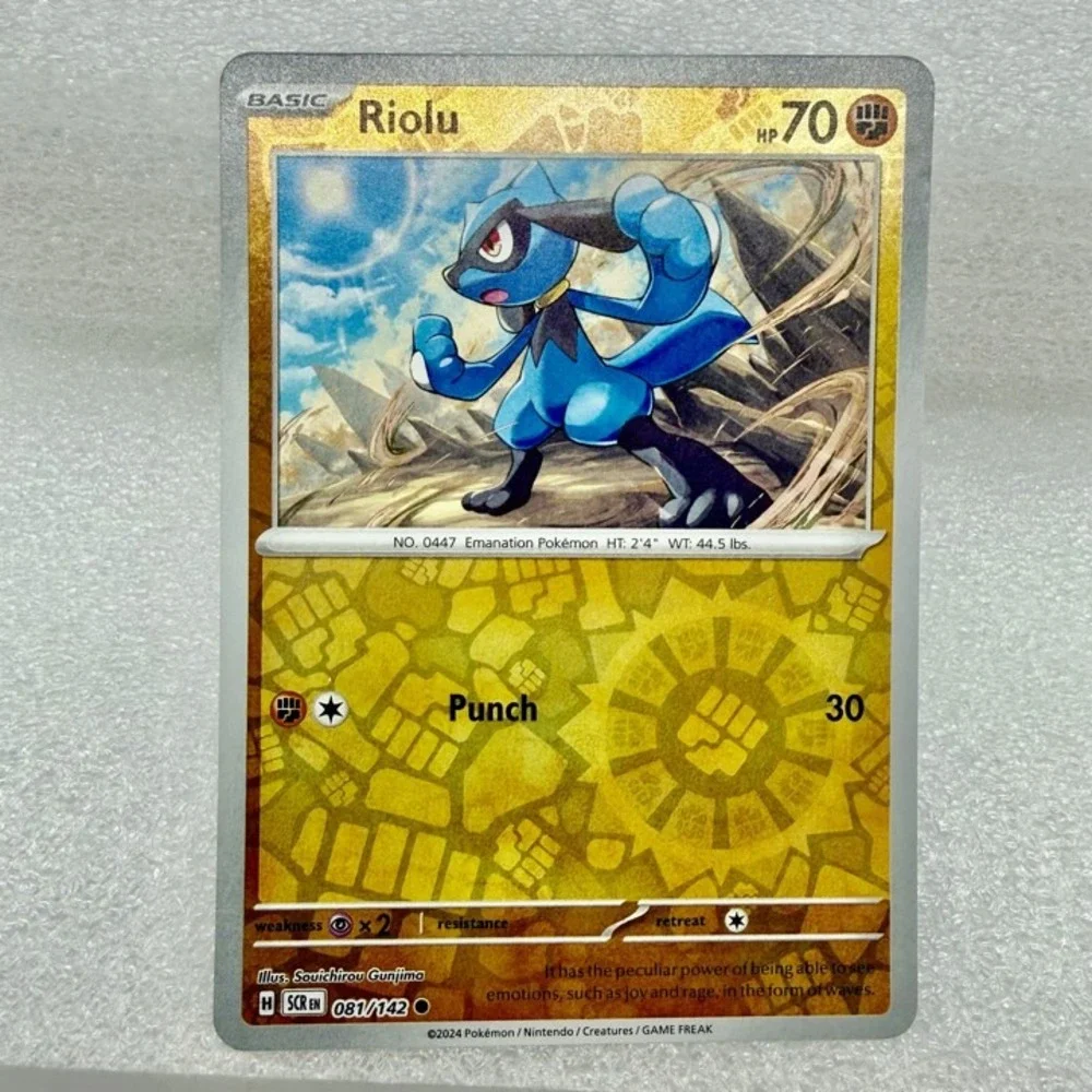 Riolu 081/142 Sv07: Stellar Crown Reverse Holo Pokémon TCG Mint Unplayed